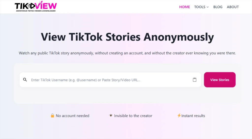 Anonymous TikTok Story Viewer - tikview.io