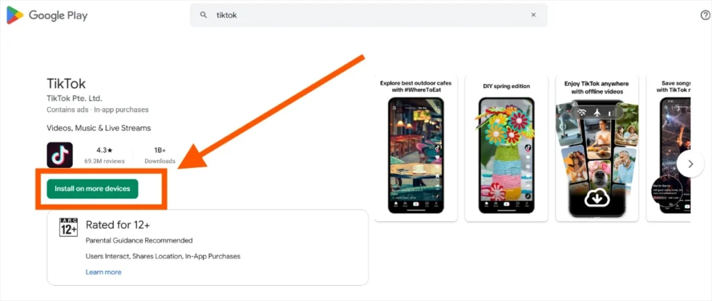 download tiktok app from play store