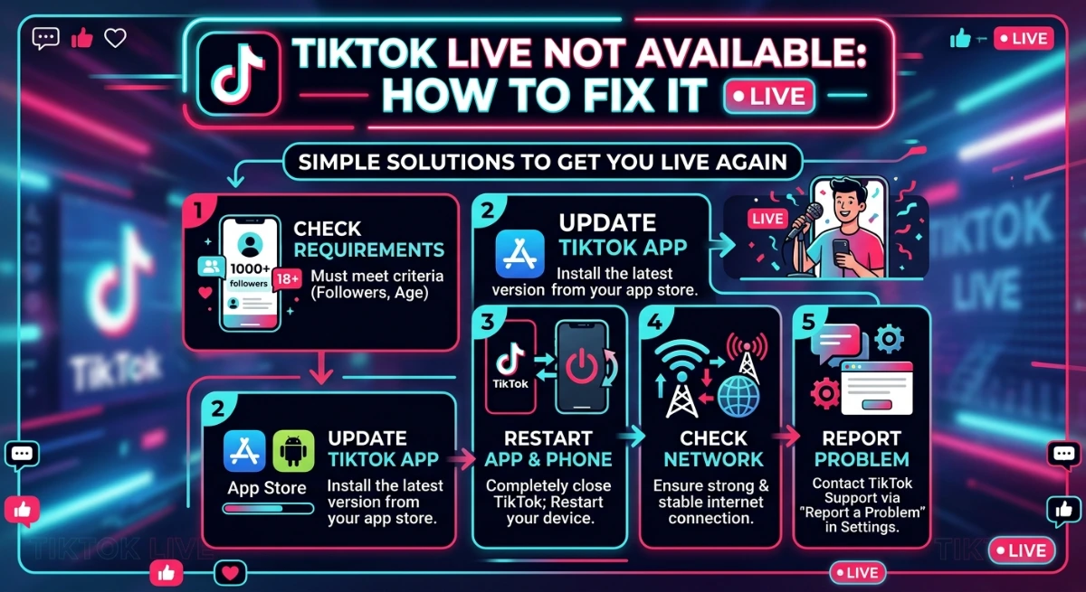 TikTok LIVE Not Available